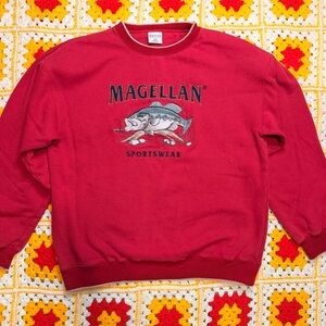 Magellan Mens Long Sleeve CrewNeck Sweater Fishing Hunting Vintage XL